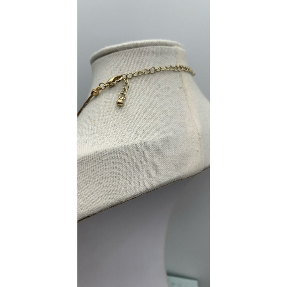 Multi Layered Faux Pearl And Black Beaded Wire Necklace And Faux Pearl Earrings - Picture 5 of 5